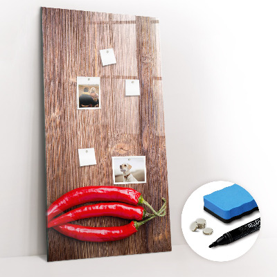 Magnetic board for drawing drawing Pepper on board