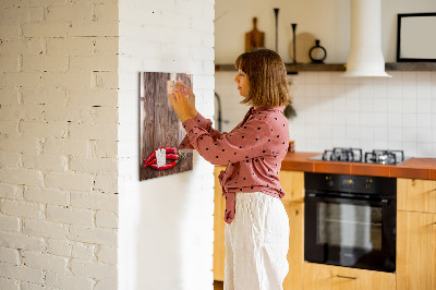 Magnetic board for drawing drawing Pepper on board