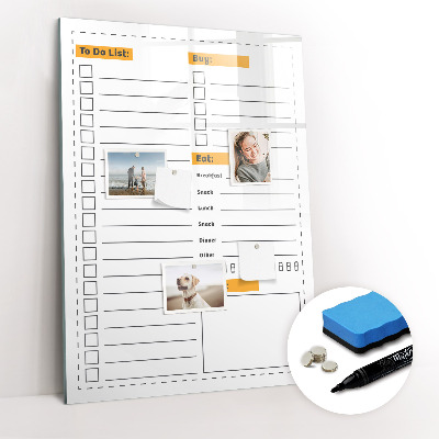 Magnetic drawing board To-do list