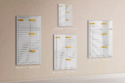 Dry erase magnetic board To-do list