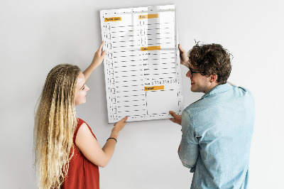 Dry erase magnetic board To-do list