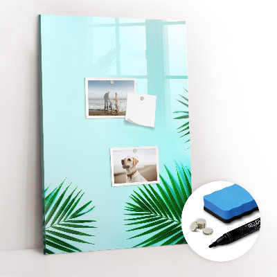Dry erase magnetic board Tropical leaves