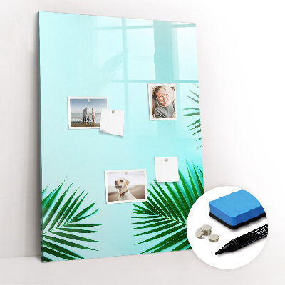 Dry erase magnetic board Tropical leaves