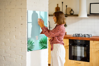 Dry erase magnetic board Tropical leaves