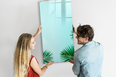 Dry erase magnetic board Tropical leaves