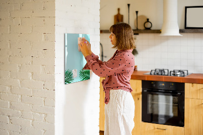 Dry erase magnetic board Tropical leaves
