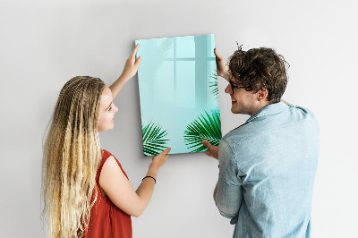Dry erase magnetic board Tropical leaves