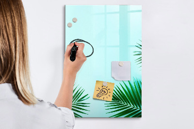 Dry erase magnetic board Tropical leaves