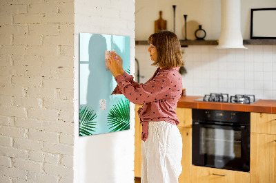 Dry erase magnetic board Tropical leaves