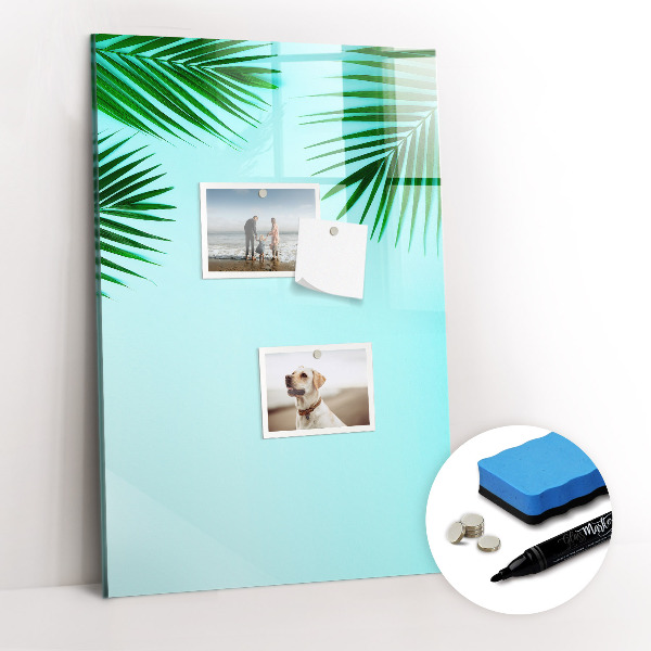 Dry erase board magnetic Palm leaves