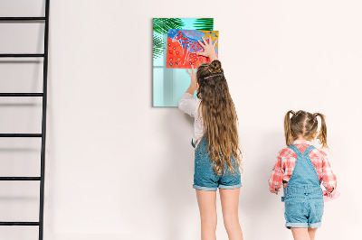 Dry erase board magnetic Palm leaves