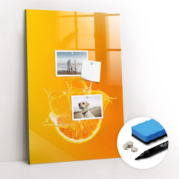 Dry erase magnetic board Sap orange