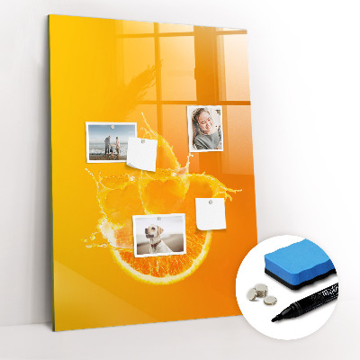 Dry erase magnetic board Sap orange