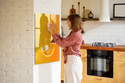 Dry erase magnetic board Sap orange