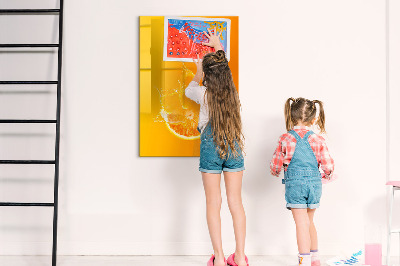 Dry erase magnetic board Sap orange