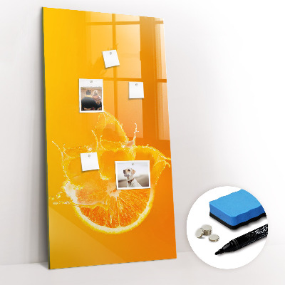 Dry erase magnetic board Sap orange