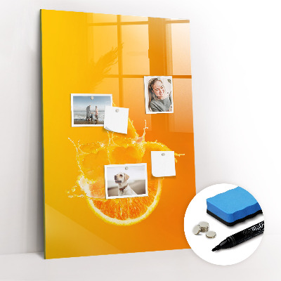 Dry erase magnetic board Sap orange