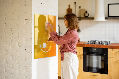Dry erase magnetic board Sap orange