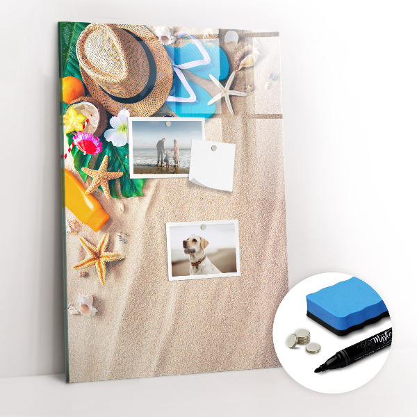 Dry erase board magnetic Sandy beach