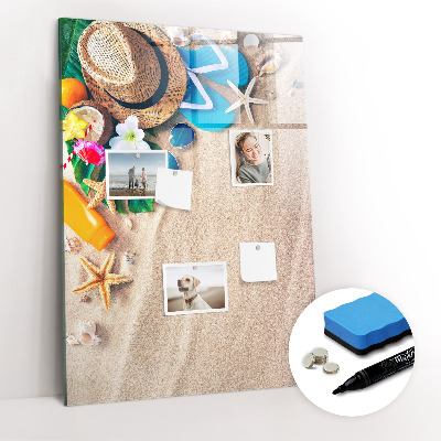 Dry erase board magnetic Sandy beach