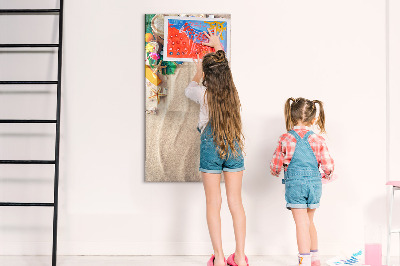 Dry erase board magnetic Sandy beach