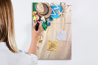 Dry erase board magnetic Sandy beach
