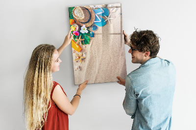 Dry erase board magnetic Sandy beach