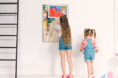 Dry erase board magnetic Sandy beach