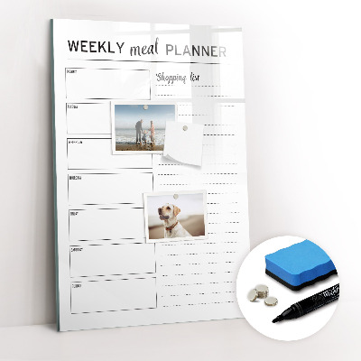 Dry erase board magnetic Weekly meal planner