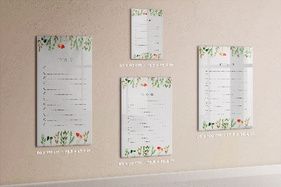 Dry erase magnetic board Today's list