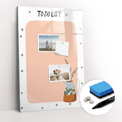 Magnetic writing board To-do list