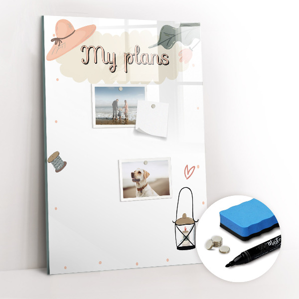 Dry erase magnetic board My plans