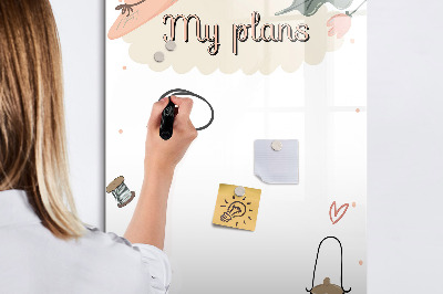 Dry erase magnetic board My plans