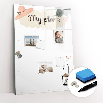 Dry erase magnetic board My plans
