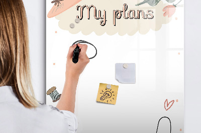 Dry erase magnetic board My plans