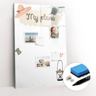 Dry erase magnetic board My plans