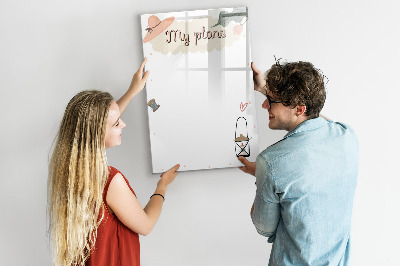 Dry erase magnetic board My plans
