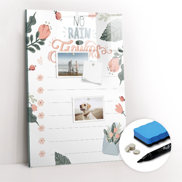 Dry erase board magnetic Decorative list