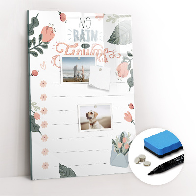 Magnetic writing board Decorative list