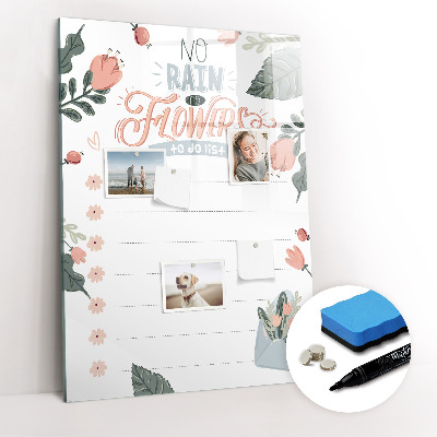Dry erase board magnetic Decorative list