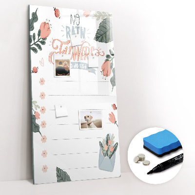 Dry erase board magnetic Decorative list