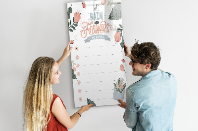 Dry erase board magnetic Decorative list