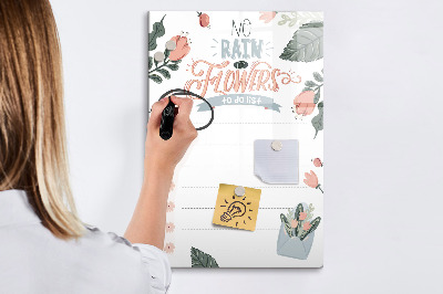 Dry erase board magnetic Decorative list