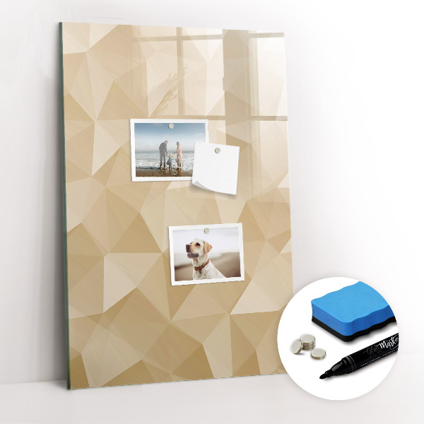 Dry erase board magnetic Triangles abstraction