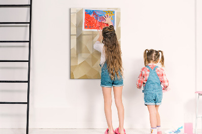 Magnetic drawing board Triangles abstraction