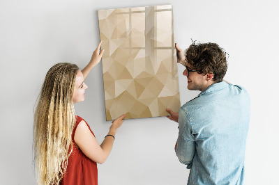 Dry erase board magnetic Triangles abstraction