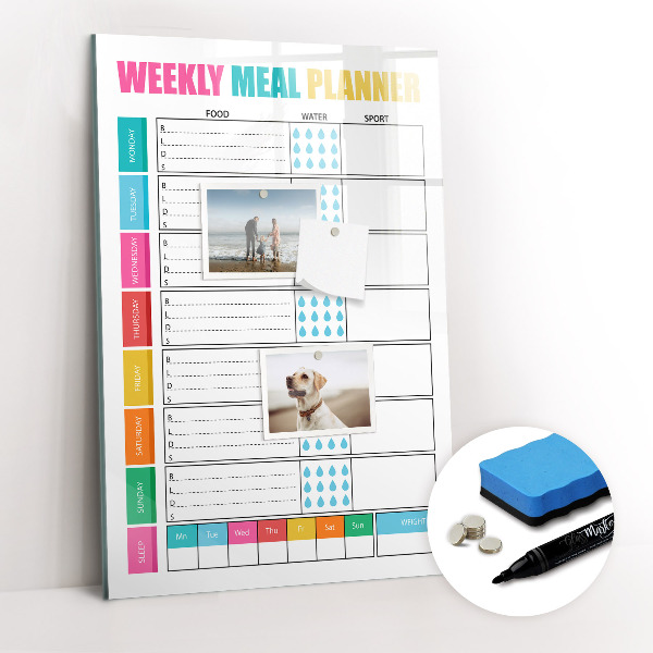 Dry erase board magnetic Lines abstract