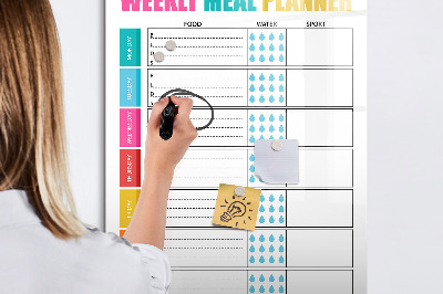 Dry erase board magnetic Lines abstract