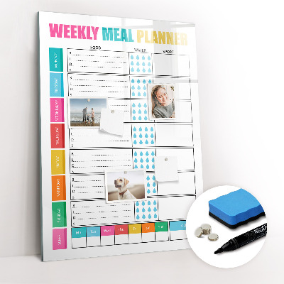 Dry erase board magnetic Lines abstract