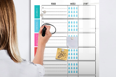 Dry erase board magnetic Lines abstract